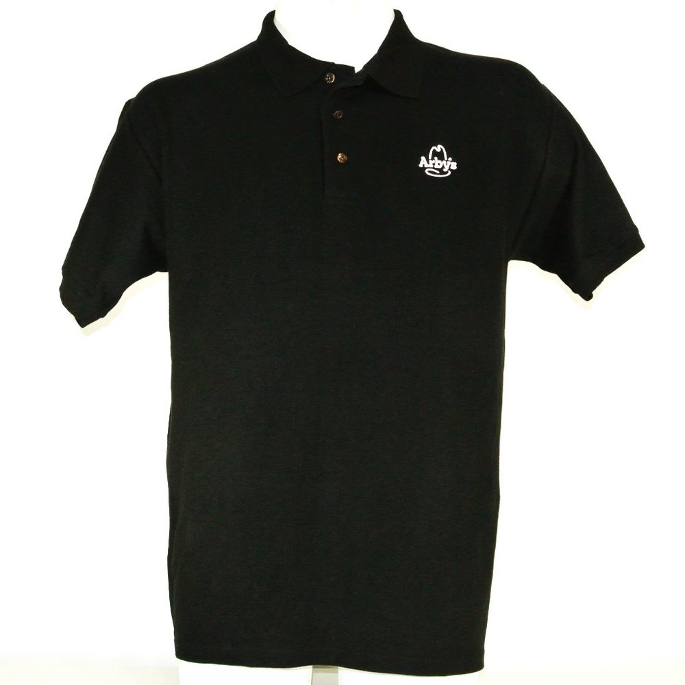 ARBY'S Roast Beef Black Polo Shirt Employee Uniform NEW Size XL